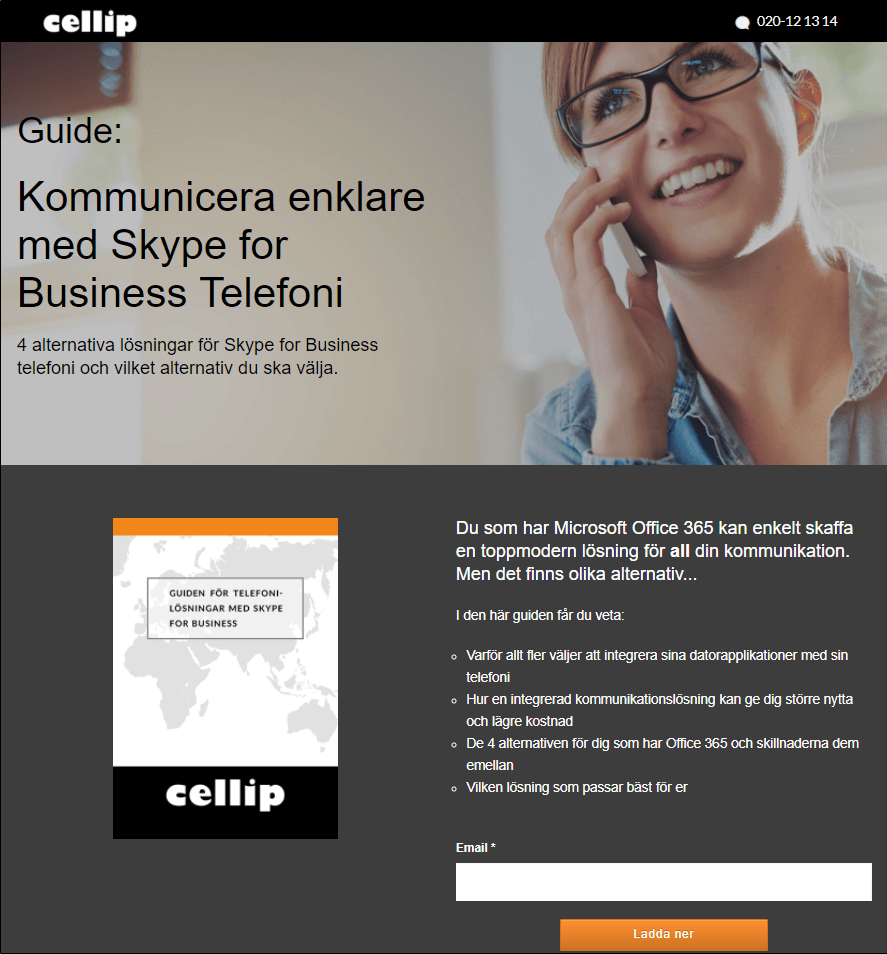 Landing Page Example: Cellip PDF