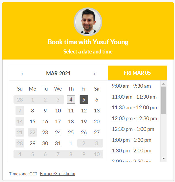 CRM Meeting Appointment Page meeting appointment page in the CRM