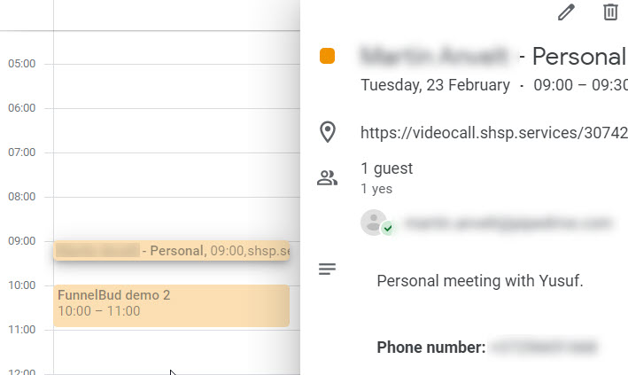 Calendar booking from CRM calendar booking from crm