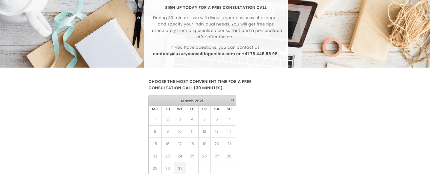 free consultation funnel